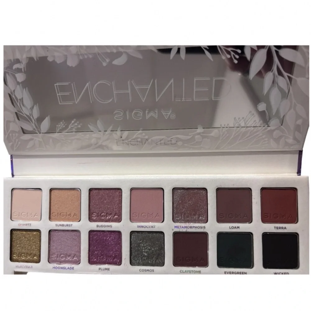 Sigma Beauty Enchanted Eyeshadow Palette 14 Shades Dual Ended Brush New no box